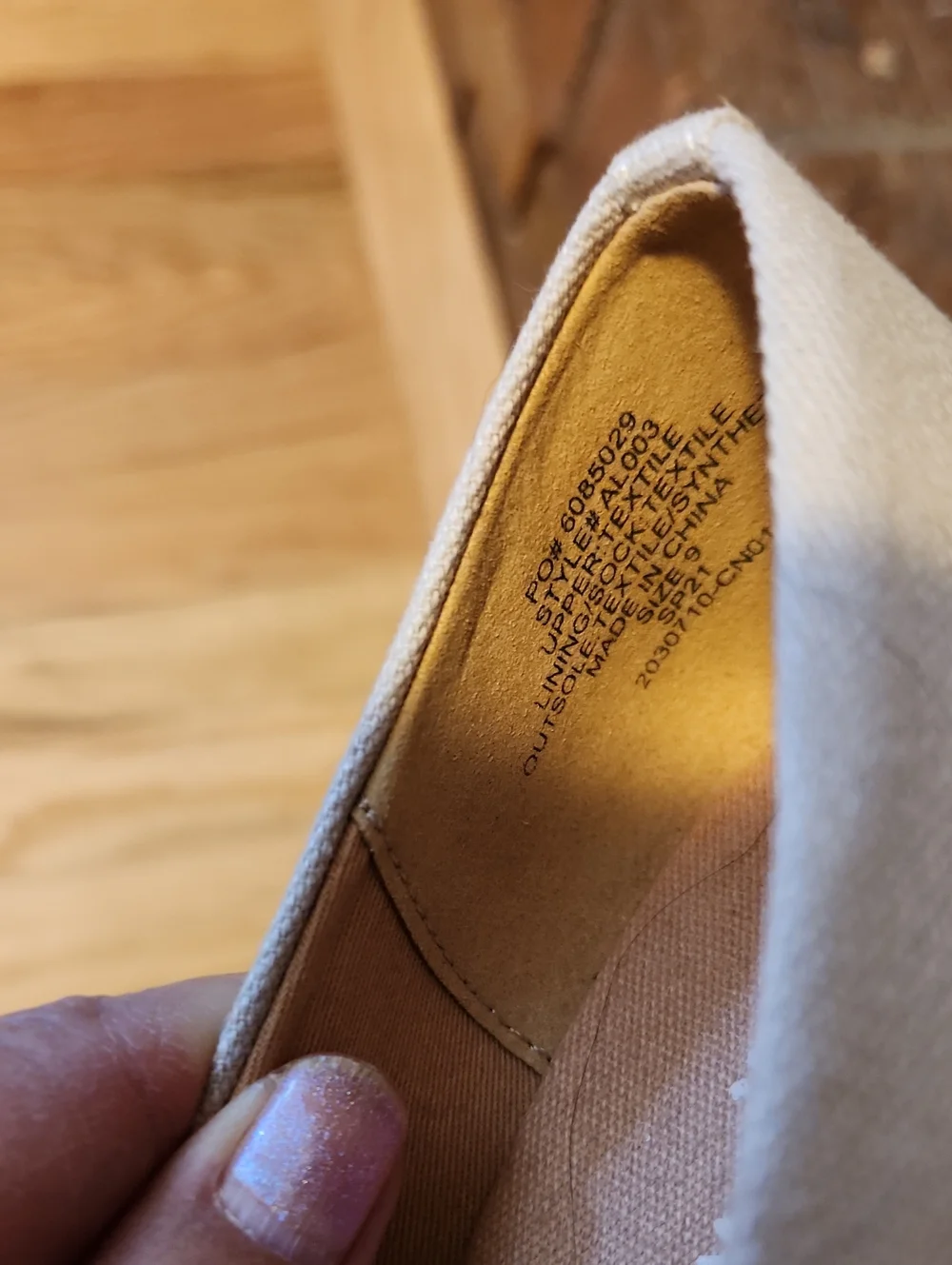J Crew Factory Tan Beige Wedge Heels Canvas Size 9 Round Toe Espadrille
